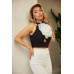 Flower Detailed Fashion Crop Top