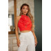 Flower Detailed Fashion Crop Top
