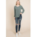 Solid Tr Spandex Long Sleeve Top