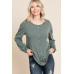 Solid Tr Spandex Long Sleeve Top