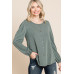 Solid Tr Spandex Long Sleeve Top