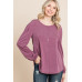 Solid Tr Spandex Long Sleeve Top