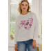 Hearts Hotfix Rhinestone Oversized Pullover
