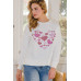 Hearts Hotfix Rhinestone Oversized Pullover