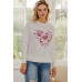 Hearts Hotfix Rhinestone Oversized Pullover
