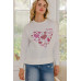Hearts Hotfix Rhinestone Oversized Pullover