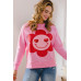 Smiley Flower Oversized Pullover