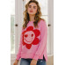 Smiley Flower Oversized Pullover