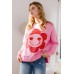 Smiley Flower Oversized Pullover