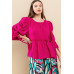 Round Neckline Babydoll Top