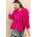 Round Neckline Babydoll Top