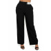 High-rise wide elastic contrast waist pants
