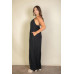 Plus spaghetti strap solid wide jumpsuit