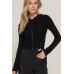2-way zip closure sweater hoodie cardigan