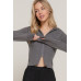 2-way zip closure sweater hoodie cardigan