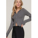 2-way zip closure sweater hoodie cardigan