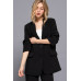 Long slv front button closure blazer