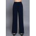 Back elastic straight woven long pants
