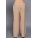Back elastic straight woven long pants