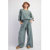 Mineral washed terry knit pants