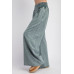 Mineral washed terry knit pants