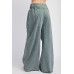 Mineral washed terry knit pants