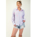 Embo detailed cotton gauze button down shirt