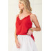 Laced textured poly woven camisole