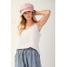 Laced textured poly woven camisole