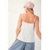 Laced textured poly woven camisole