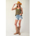 Laced textured poly woven camisole