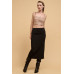 Floral sequins straight neck crop top