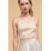 Floral sequins straight neck crop top