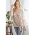 Striped Longsleeve Top With Ribbon