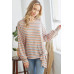 Striped Longsleeve Top With Ribbon