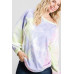 Tie-dye Puff Long Sleeve Top