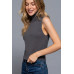 Sleeveless Turtle Neck Sweater Top