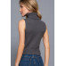 Sleeveless Turtle Neck Sweater Top