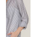 Long Slv Split Round Neck Stripe Woven Shirt