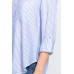 Long Slv Split Round Neck Stripe Woven Shirt