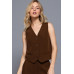 V-neckline W/front Button Closure Vest