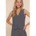 V-neckline W/front Button Closure Vest