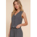 V-neckline W/front Button Closure Vest