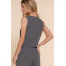 V-neckline W/front Button Closure Vest