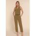 High Waist Pintuck Detail Long Pants