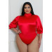 Two Piece Set, Semi-stretch Bodysuit
