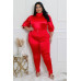 Two Piece Set, Semi-stretch Bodysuit