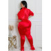 Two Piece Set, Semi-stretch Bodysuit