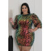 Non-stretch Round Neckline Dress