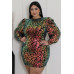 Non-stretch Round Neckline Dress